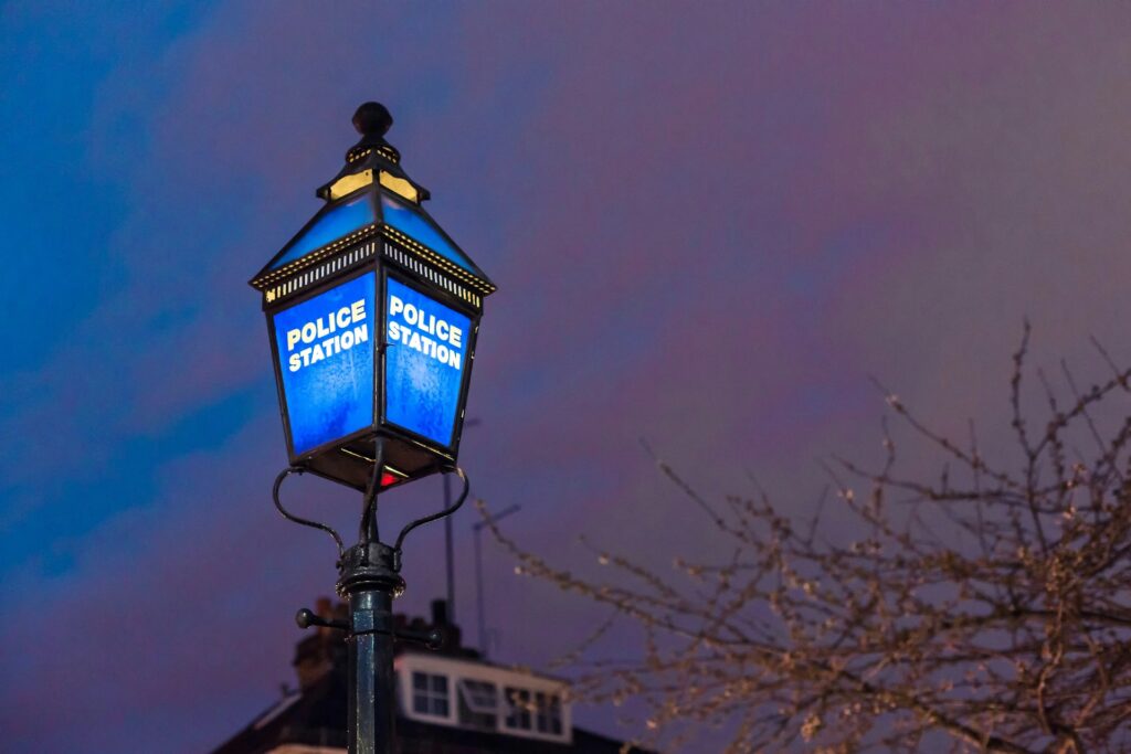 Police Station Blue Lamp